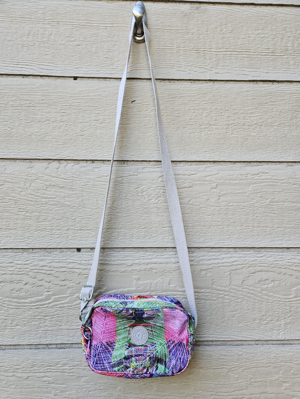 Kipling small crossbody multicolor palm front print